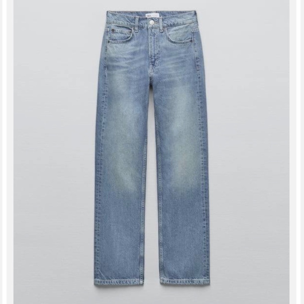 ZARA Mid-Rise Straight Jeans
